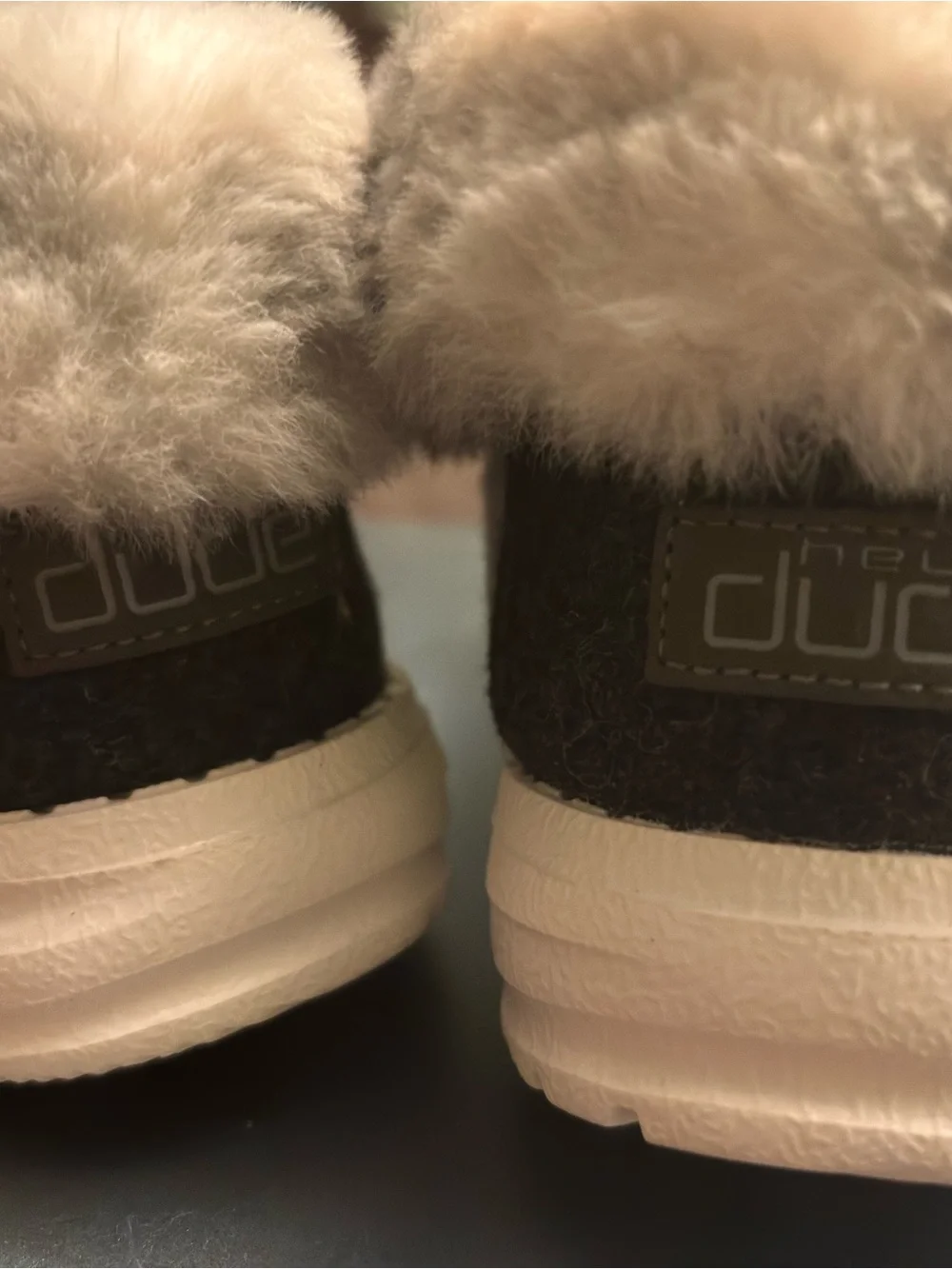 Hey Dude plush faux